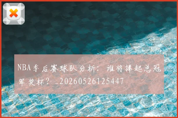 NBA季后赛球队分析：谁将捧起总冠军奖杯？_20260526125447